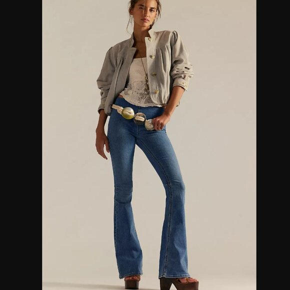 We The Free Penny Pull-On Flare Jeans Goodie Goodie - Picture 1 of 4